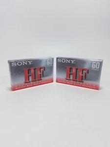 (2) Cintas de casete de audio en blanco sesgo normal de alta fidelidad Sony HF 60 min selladas - Imagen 1 de 6