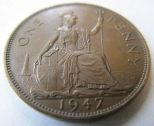1947 Great Britain Penny George VI, KM# 845 - Picture 1 of 4