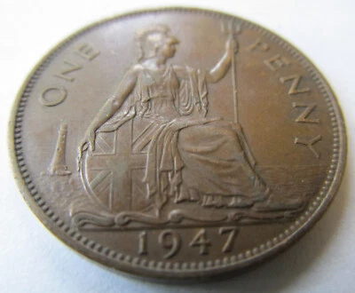 1947 Great Britain Penny George VI, KM# 845 - Image 1 of 4