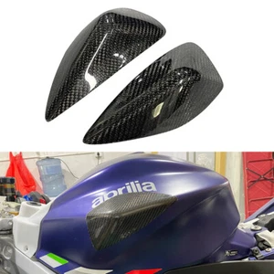 For Aprilia RS660 2021-2023 Carbon Fiber Fuel Tank Sliders Protectors Left&Right - Picture 1 of 11