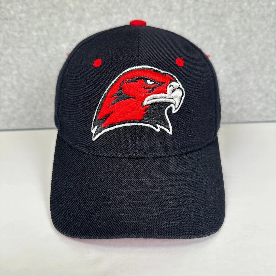Miami RedHawks Zephyr Cap Men's 7 Black Wool Embroidered Fitted Baseball Hat - Image 1 of 4