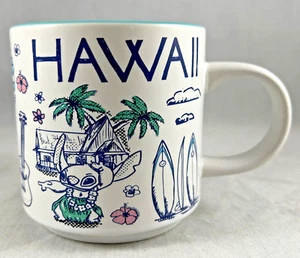WALT DISNEY LILO & STITCH HAWAII GRAPHIC ALL OVER 13 oz. CERAMIC COFFEE MUG CUP - Picture 1 of 9
