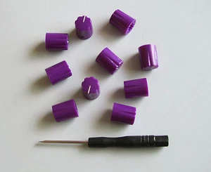 10x Guitar Amp Effect Pedal Knobs 1/4" Davies 1900H Style Knob Set Screw Purple - Picture 1 of 4