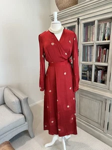 LK Bennett Elspeth Wrap Dress With Slip Size US12 UK 16 - Picture 1 of 7