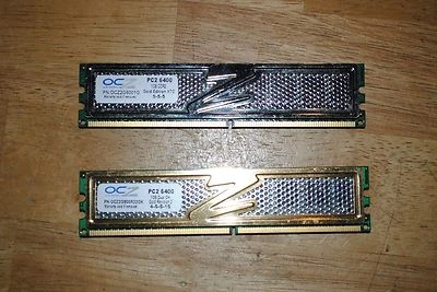 OCZ Gold Edition  2GB 2X1GB DDR2-6400 OCZ2GB001G desktop RAM  - Image 1 of 2