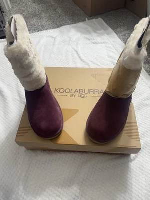 Koolaburra Women's Size 10 Uggs. Purple With White Faux Fur Ankle - Image 1 of 4