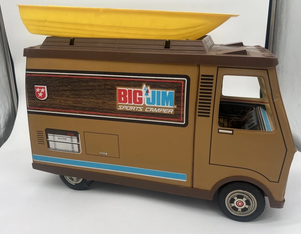 Vintage 1970 Big Jim Sports Camper com Big Yellow Barco Peças/reparo Clássico - Imagem 1 de 4