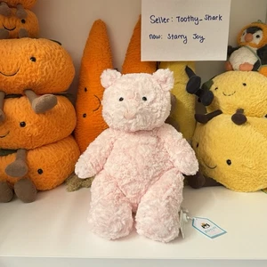 Jellycat Medium (10.2 in, 25.9 cm) Leola Bear BNWT - 100% Authentic -Sweet Face! - Picture 1 of 5