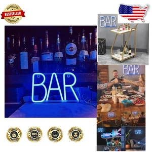 Hellblau Neon LED Schild für Hausbar Dekor - Perfekt für Partys & Männerhöhlen - Bild 1 von 9