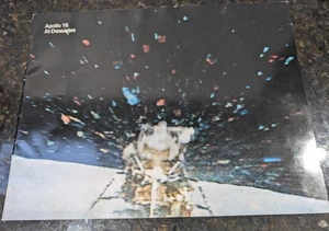 NASA Apolo 16 1972 At Descartes Folleto de misión original Luna Espacio Lunar Rover - Imagen 1 de 6