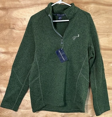 NWT Devon & Jones Mens Medium Green 1/4 Zip Long Sleeve Pullover Fleece Jacket - Image 1 of 4