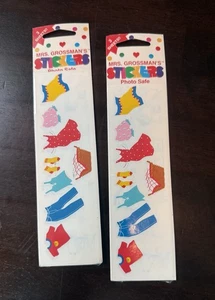 2 Packungen Neu mit Etikett Mrs. Grossman's 3 Streifen brandneu Pakete Wäscheleine Aufkleber Vintage - Bild 1 von 2