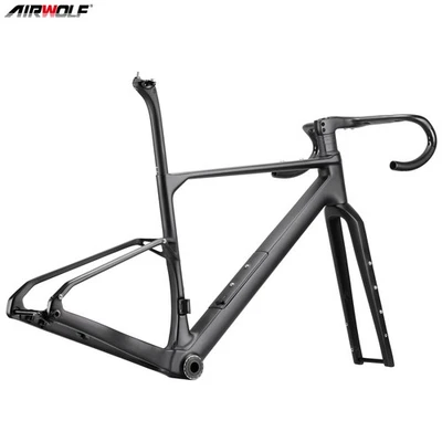 Bicicleta Airwolf carbono Aero Gravel Frame T1100 700x500c disco UDH estrada/ciclocross - Imagem 1 de 4