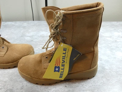 Bota táctica Belleville para hombre 10,5 cuero tostado con cordones Gortex Vibram militar Foto 1 de 4