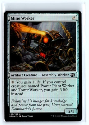 FOIL Mine Worker The Brothers' War Common – MTG Magic the Gathering Card - Image 1 of 4
