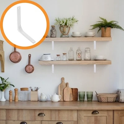  4 staffe per mensole galleggianti in acciaio inossidabile, supporti per mensole - Immagine 1 di 4