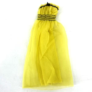 Vintage 70er Barbie gelbes Maxikleid Kleid *reparaturbedürftig - Bild 1 von 9