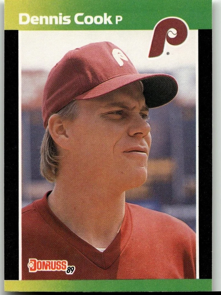 Dennis Cook 1989 Donruss Baseball's Best Baseball Philadelphia Phillies - Image 1 of 2