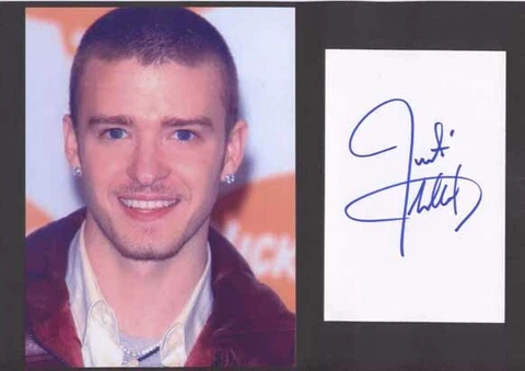 Justin Timberlake - Singer - Signed Photo & Index Card - COA (14889) Cover