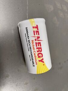 Tenergy D 1.2V 5000mAh High Capacity NiCd Rechargeable Battery Cell Flat Top
