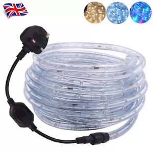 220V 240V Mains Plug In LED Rope Tube String Fairy Lights Strip Waterproof Xmas - Picture 1 of 20