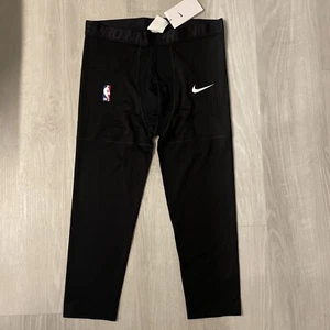 Nike Pro NBA Compression Pants Player Issued 3/4 Black Size XL - Picture 1 of 3