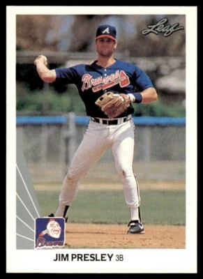 1990 Leaf #277 Jim Presley Atlanta Braves - Image 1 of 2