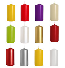 Pack of 8 Pillar Candles 11 colours to choose from Best Value Free Shipping