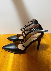 CHRISTIAN SIRIANO SHOES SIZE 5 BLACK STILETTO HEELS BLACK NEW WITH BOX - Picture 1 of 4
