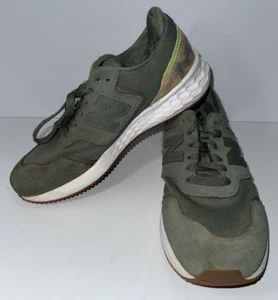 New Balance Green Tan Athletic Sneakers | Camo Heel Size 7.5 WSX70NC1 EUC - Picture 1 of 12