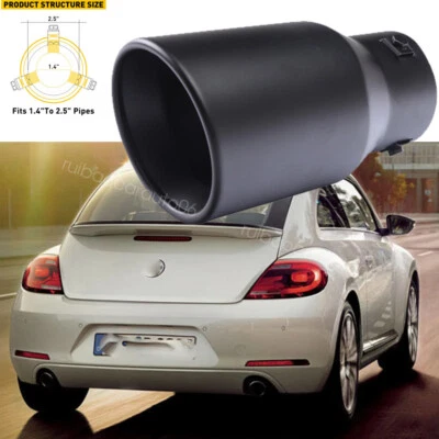 For Volkswagen Beetle Exhaust Pipe Tip Rear Tail Throat Muffler Tailpipe1.5"-3" - Image 1 of 4