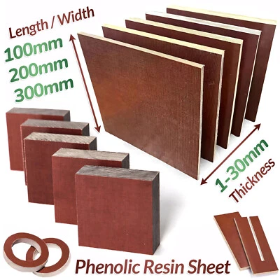 Bakelite Phenolic Resin Sheet Plate CNC Insulation Electrical Board 1-30mm Thick - Image 1 of 4