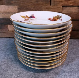 Evesham Gold by Royal Worcester Porcelain 6" Saucers Lot of 13 Vtg 1961 England - Picture 1 of 5