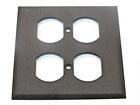 MULBERRY Standard-Sz. 2 Duplex Receptacle Wall Plate Cover Stainless Steel Brown