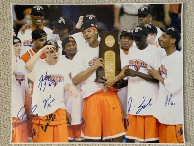 SYRACUSE 2003 TEAM SIGNED 16x20 COLOR PHOTO+COA    6 SIGS  BOEHEIM+GMAC+HAK+PACE — 第 1/4 张图片