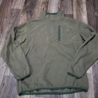 Drake Waterfowl Systems Henley Fleece Snap Button Size Small Green - Image 1 of 4