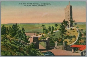 Postal Colorado Springs CO Will Rogers Memorial Cheyenne Mountain S Penrose - Imagen 1 de 2