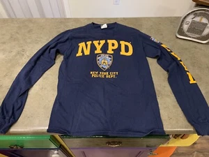 NYPD New York City Police Department T Shirt Adult Small Long Sleeves - Picture 1 of 5