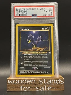 Pokémon Neo Genesis Murkrow 1st Edition Non Holo 24/111 PSA 8 - Image 1 of 2