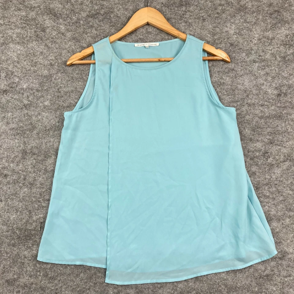 Blusa de mujer violeta + Claire talla S pequeña azul sin mangas cuello redondo 14531 Foto 1 de 4