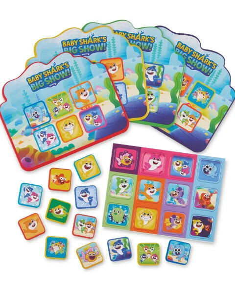 Baby Shark Picture Bingo Game Childrens Kids Family Educational Toy Mommi - Image 1 of 4