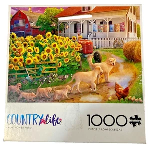 Country Life Farm Flower Pups Jigsaw Puzzle - Picture 1 of 1