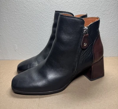 PIKOLINOS Sevilla Leather Ankle Boots Womens Size 9-9.5 Euro 40 Side Zipper - Image 1 of 4