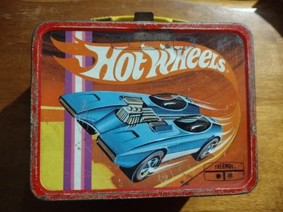 Fiambrera vintage de metal Hot Wheels con termo de plástico 1969 Foto 1 de 4