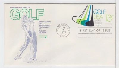 TurtlesTradingPost- Golf Envelope 1977 #U583 FDC Fleetwood Cachet - Image 1 of 2
