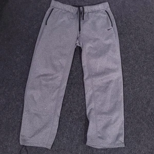 Nike Therma Fit Joggers Men Medium Gray Drawstring Logo Fleece Lined Sweatpants - Picture 1 of 17