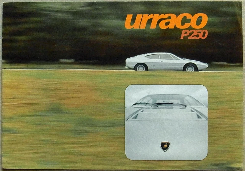 Folleto de ventas de autos deportivos Lamborghini Urraco P250 1973 #INT Foto 1 de 4
