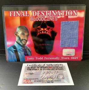 Final Destination Bloodlines Tony Todd Personally Worn Shirt Horror Movie - Picture 1 of 2
