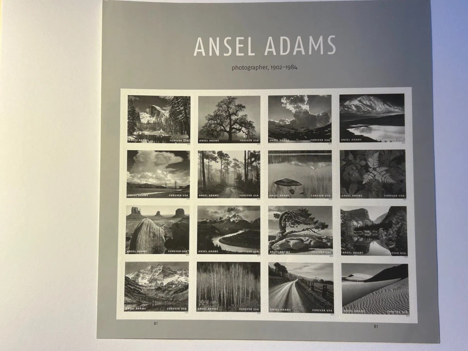 Forever sheet of 16 SC 5854 Ansel Adams MNH PL B1 2024 - Image 1 of 1