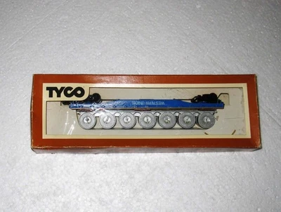 HO Scale Tyco Western Union 50' Flat Car With Cable Reel Load Model Train in Box - Image 1 of 4